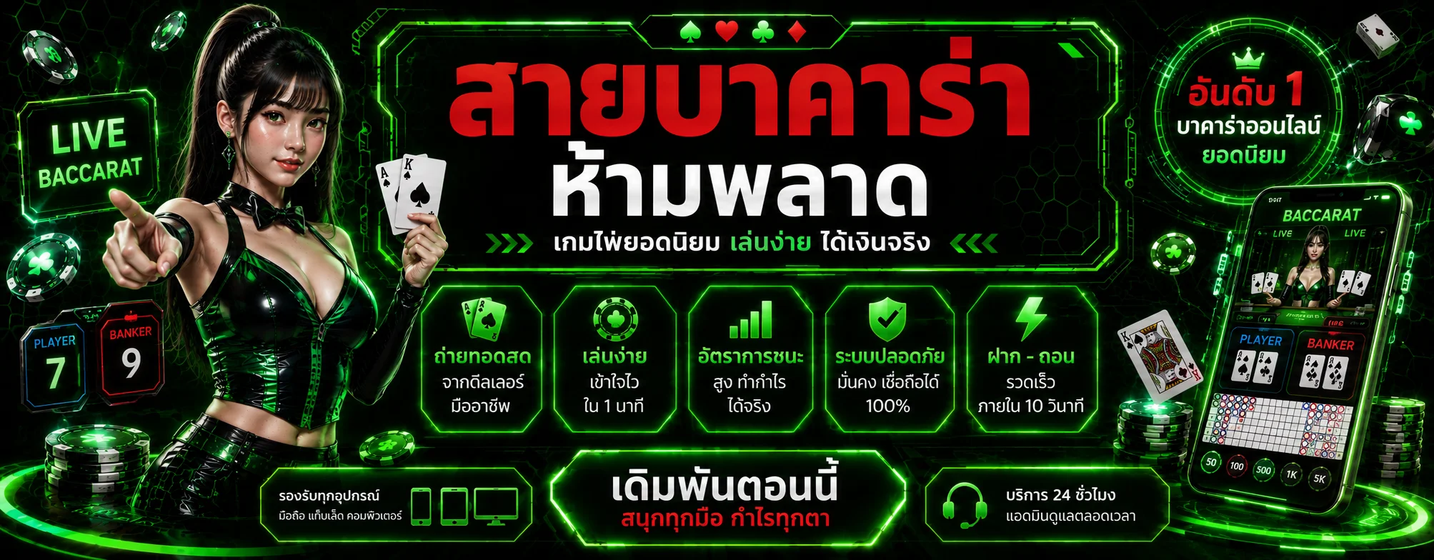 bunmak888 คาสิโนสดเว็บตรง บาคาร่าออนไลน์ รูเล็ต ไฮโล ดีลเลอร์สาวสวย